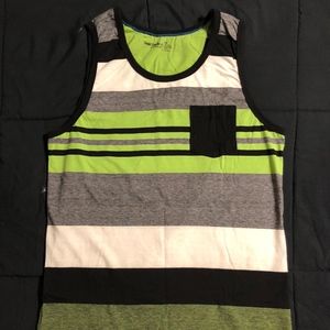 Mens green foot locker tank top w/ pocket size M